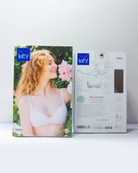 Key My First Bra TBM 122 gładki biustonosz dla nastolatek bez fiszbin - biały