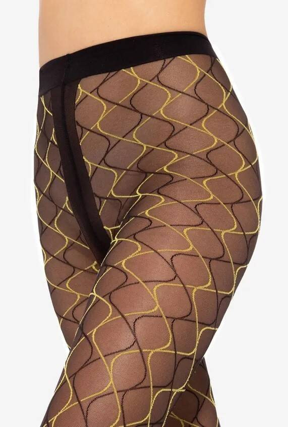 Rajstopy Mosaica Wz.03 20 Den - nero-yellow