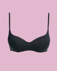 Key My First Bra TBM 120 bawełniany biustonosz dla nastolatek bez fiszbin - czarny