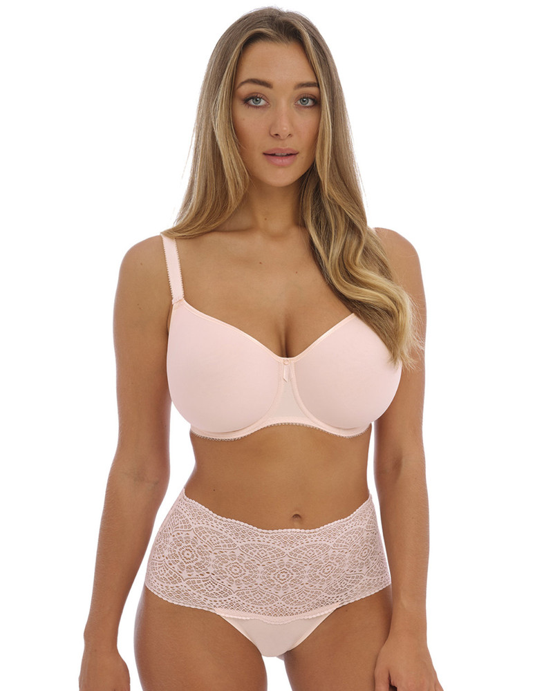 Lace Ease figi z wysokim stanem - różowe ONE SIZE