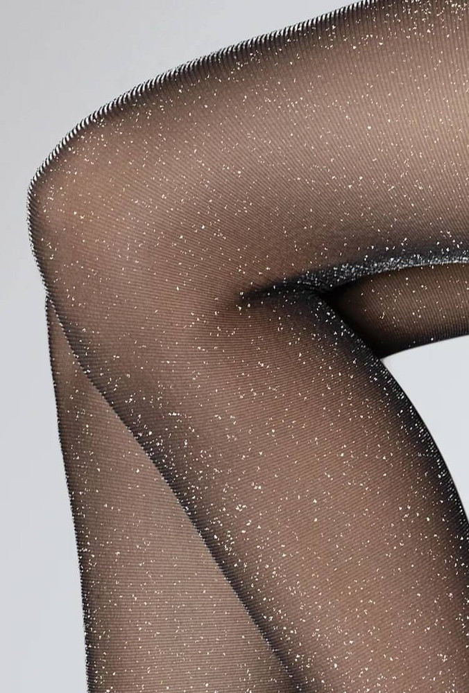 Rajstopy Nais Lurex 20 Den - nero.silver