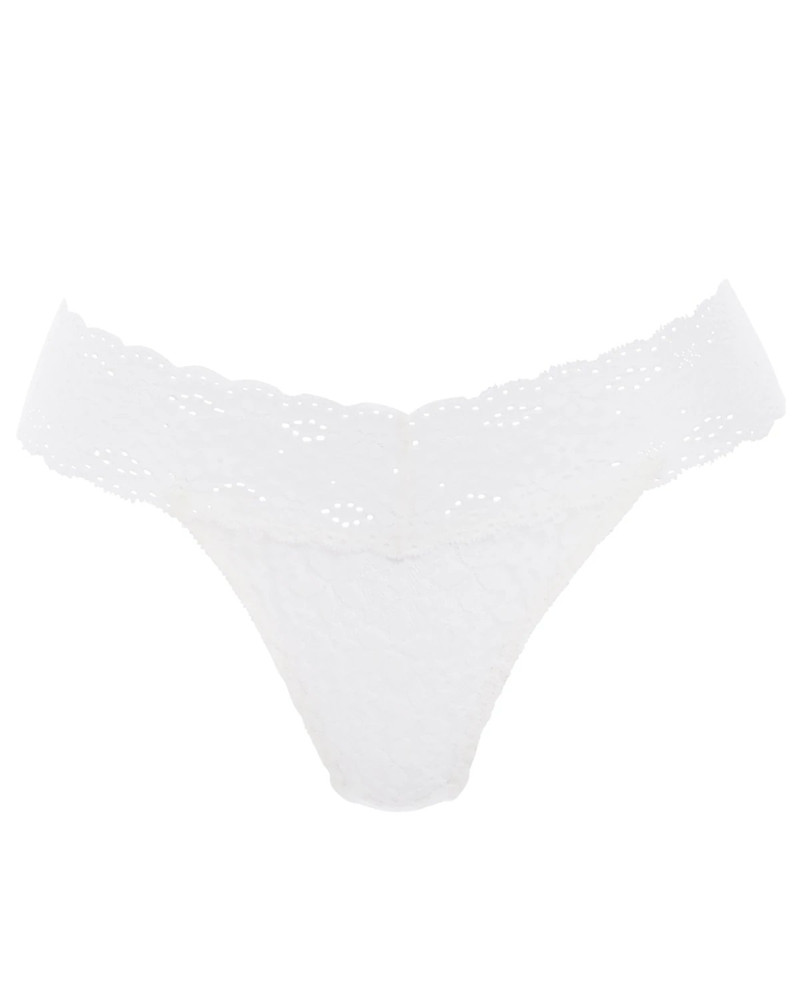 Halo Lace stringi - kremowe/ecru