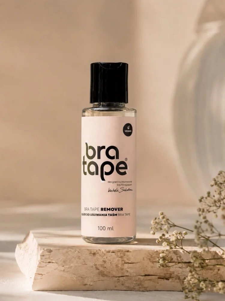 Bra Tape Zestaw 2w1 – taśma modelująca biust 5 cm i olejek do bezpiecznego usuwania taśmy