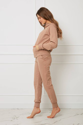 Bluza damska - plus size z kapturem bawełniana OH!ZUZA N&D H10 - beżowa