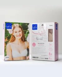 Key My First Bra TBC 024 bawełniany stanik dla nastolatek z odpinanymi ramiączkami - beżowy